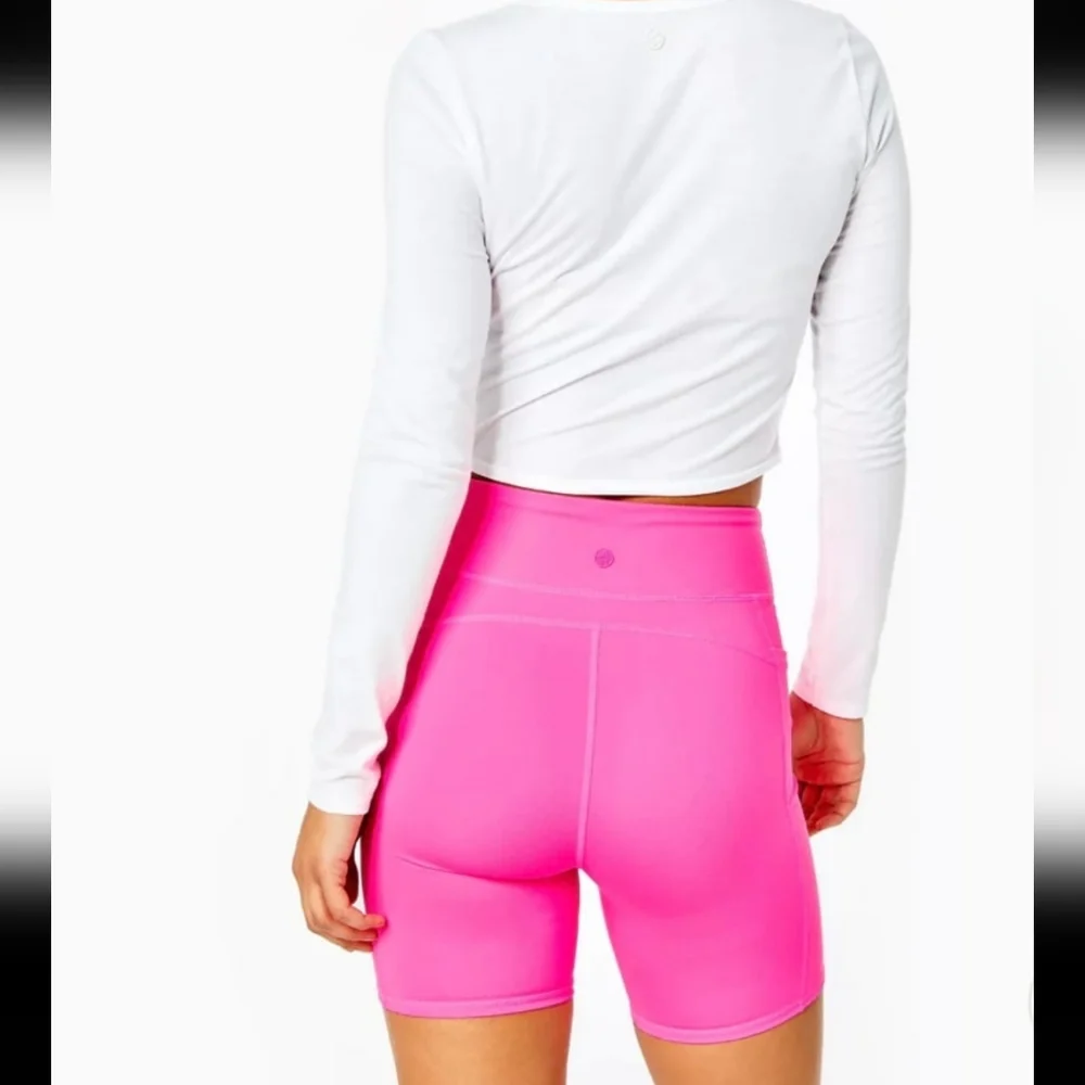 Lilly Pulitzer Bright Pink Women's Bike Shorts - Picture 3 of 6